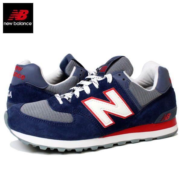 Red and Blue Shoes Logo - r-one: NEW BALANCE (New Balance) leather sneakers leather suede ...