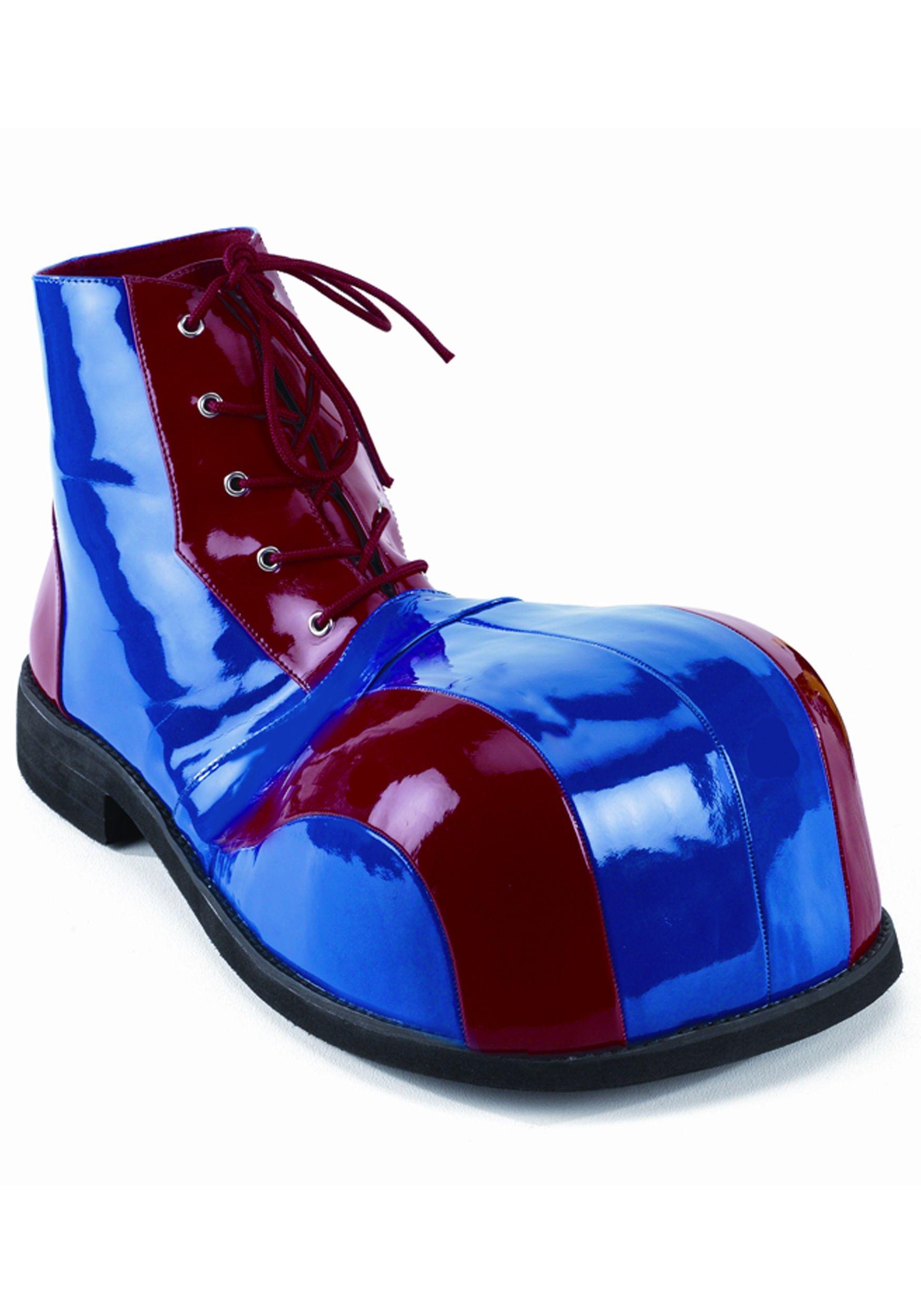 Red and Blue Shoes Logo - Blue and Red Clown Shoes