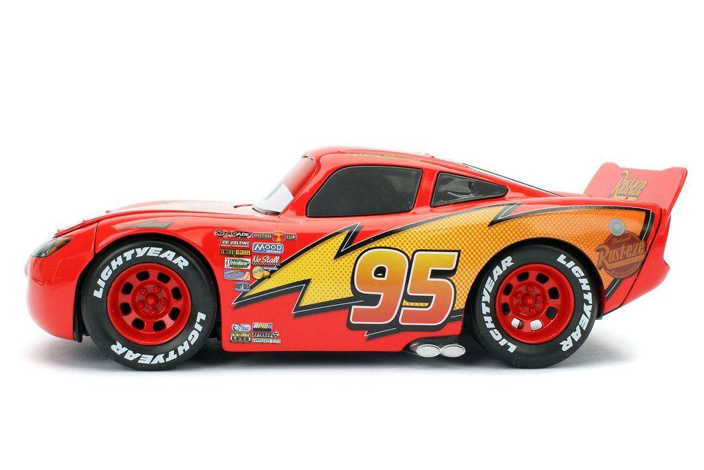 Disney Cars Lightning McQueen Logo - Jada Diecast Metal 1:24 Disney Cars Lightning Mcqueen