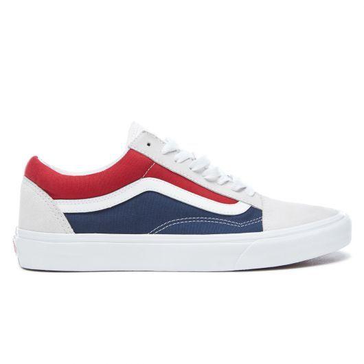 Red and Blue Shoes Logo - PLAY Skateshop