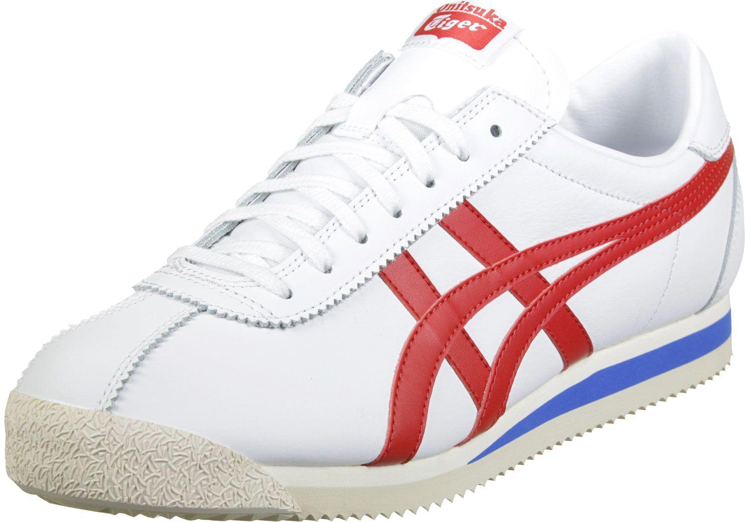 Red and Blue Shoes Logo - Onitsuka Tiger Tiger Corsair shoes white red blue