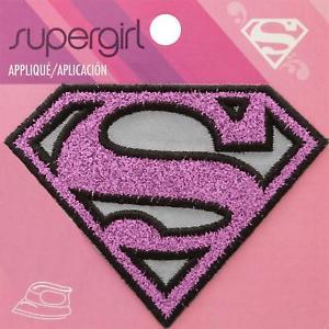 Pink DC Logo - Supergirl Logo Superman Pink Iron-on Applique Motif Patch DC Comics ...
