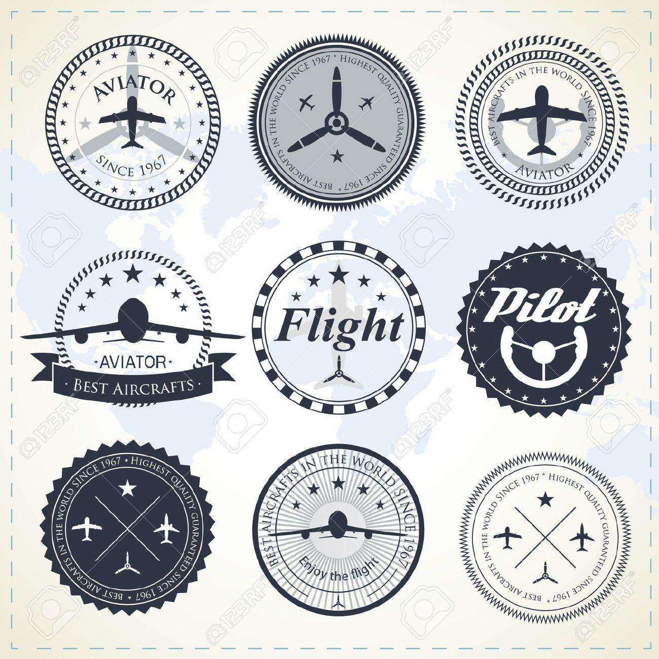 Vintage Aviation Logo - vintage airplane cockpit instruments