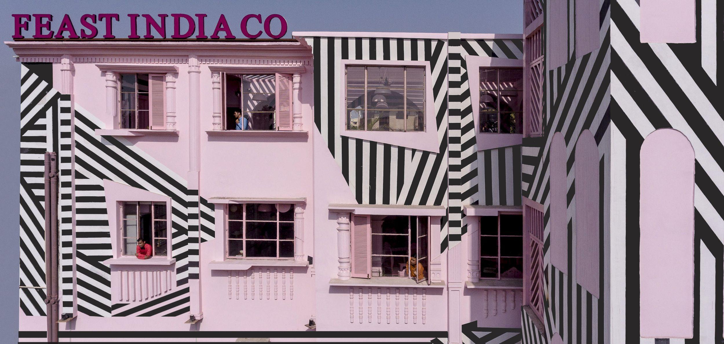 Pink Zebra Company Logo - The Wes Anderson-inspired restaurant in India decorated like a pink ...