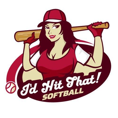 Softball Hit Logo - Fun and Sexy Softball Logo | Logo design contest