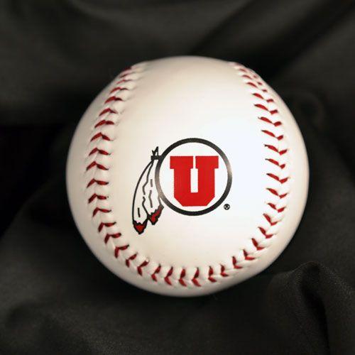 U of Utah Logo - University of Utah Athletic Logo Autograph Baseball. Utah Red Zone