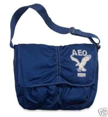 New American Eagle Logo - NWT AE American Eagle Logo Tote Messenger Bag Blue NEW