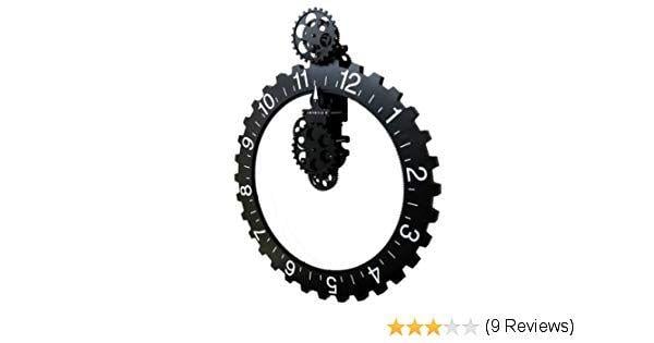 Black and White Gear Logo - Invotis Wall Gear Clock Black (560x710x120mm): Amazon.co.uk: Kitchen ...