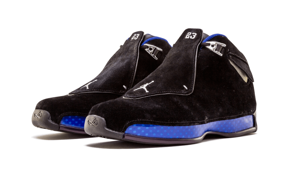 Blue and Black Jordan Logo - Air Jordan 18 Black Sport Royal AA2494-007 Release Date - Sneaker ...
