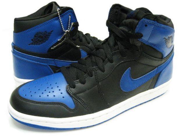 Blue and Black Jordan Logo - Air Jordan 1 Low Retro Black Blue White shoes