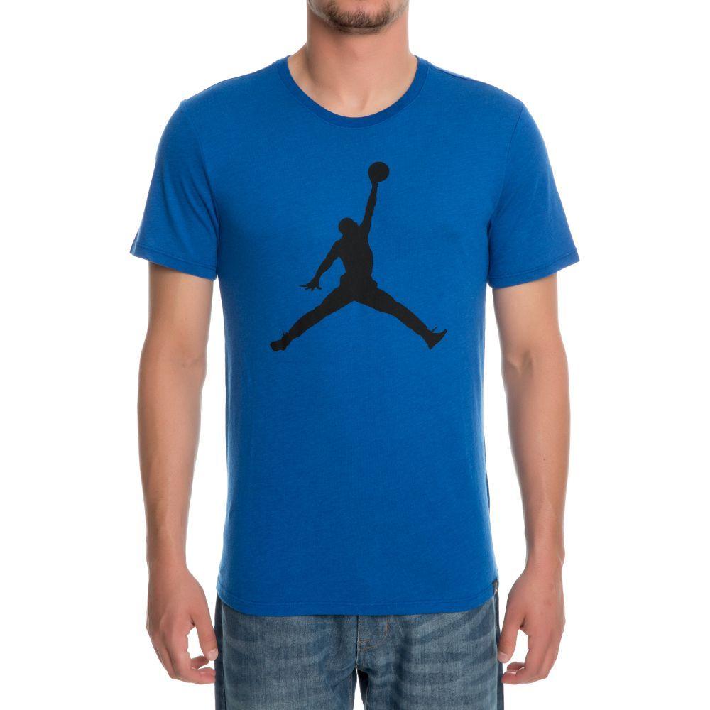 Blue and Black Jordan Logo - JORDAN ICONIC JUMPMAN LOGO T-SHIRT TEAM ROYAL/BLACK