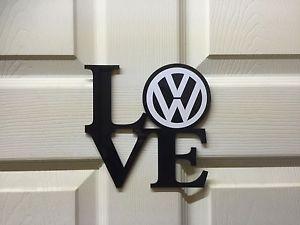 Love VW Logo - Shabby Chic Love VW Volkswagen Sign wedding gift birthday aniversary