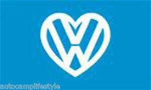 Blue Heart Logo - VW VOLKSWAGEN HEART LOGO - LIGHT BLUE Flag 5ft x 3ft I LOVE ...