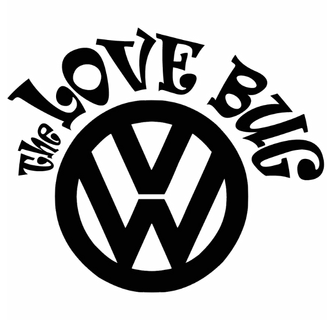 Love VW Logo - VW the love bug sticker