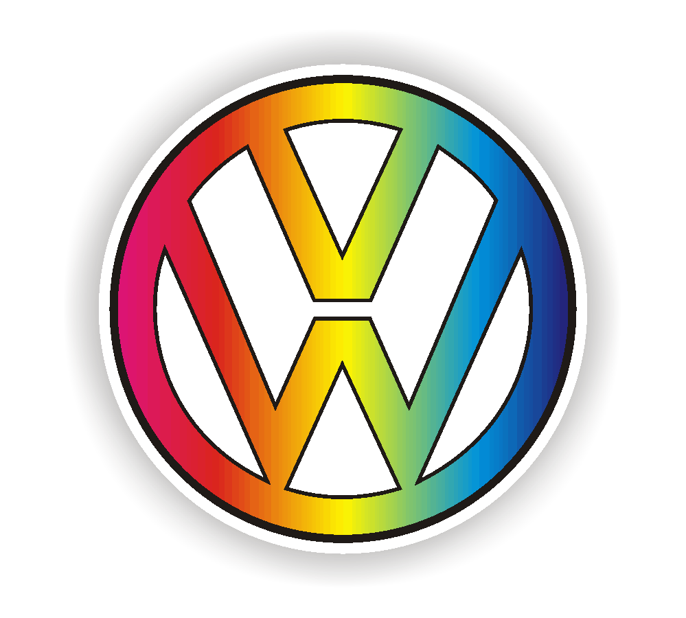 Love VW Logo - VW Rainbow Logo