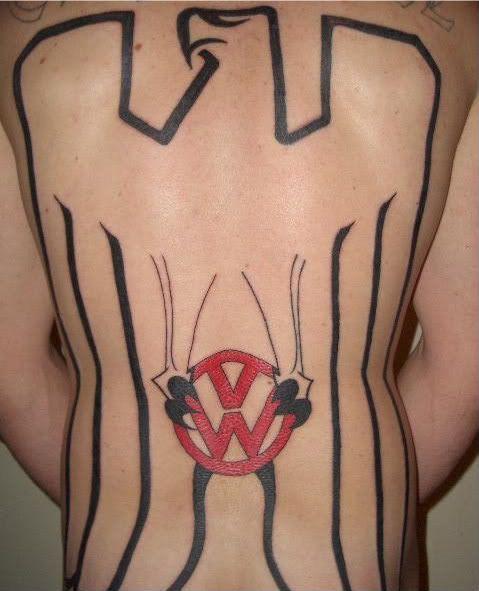 Love VW Logo - Collection of Bug Logo Tattoo On Shoulder Back