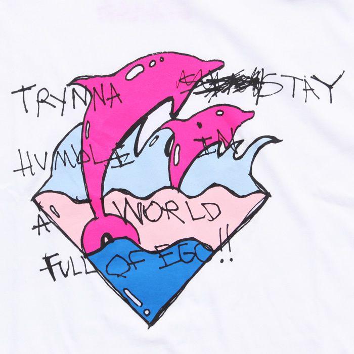 Pink Dolphin Co Logo - INDOOR: PINK DOLPHIN CLOTHING HUMBLE WAVES T-shirt (M L) (dolphin of ...