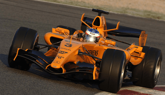 Orange McLaren F1 Logo - with the current tensions between McLaren and engine supplier