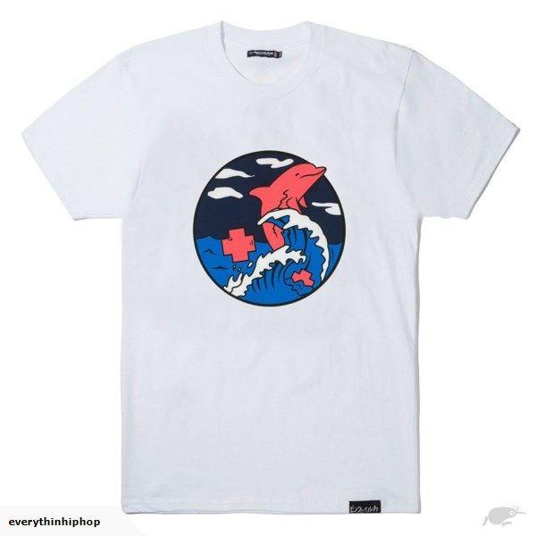 Pink Dolphin Co Logo - Pink Dolphin Splash Wave T Shirt White