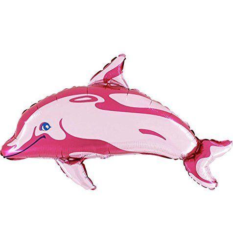 Pink Dolphin Co Logo - Pink Dolphin Shaped Foil Balloon