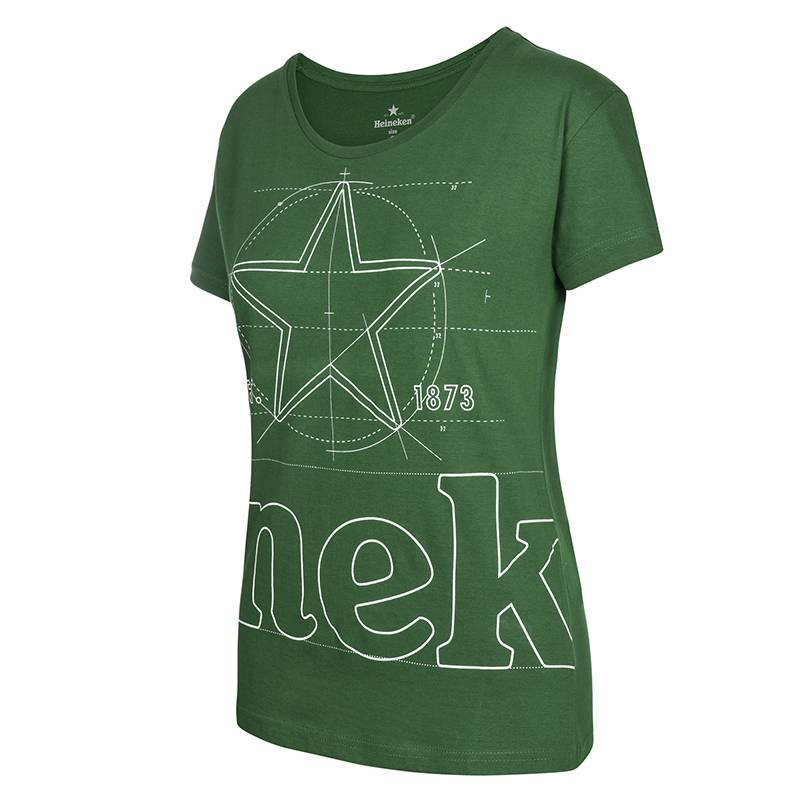 Green Women Logo - Heineken Women's Green T Shirt With Logo. Heineken Merchandise