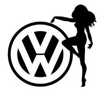 Volkswagen Word Logo - Sexy Girl VW Logo Car Volkswagen Badge Decal Vinyl Sticker For ...
