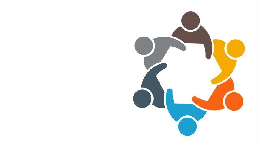 Group of People Logo - Teamwork People Group Of Six, Stock Footage Video 100% Royalty Free