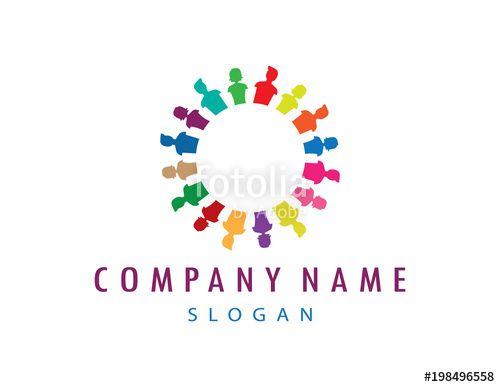 Group of People Logo - Colorful Circular Group Of People Logo Stock Image And Royalty Free