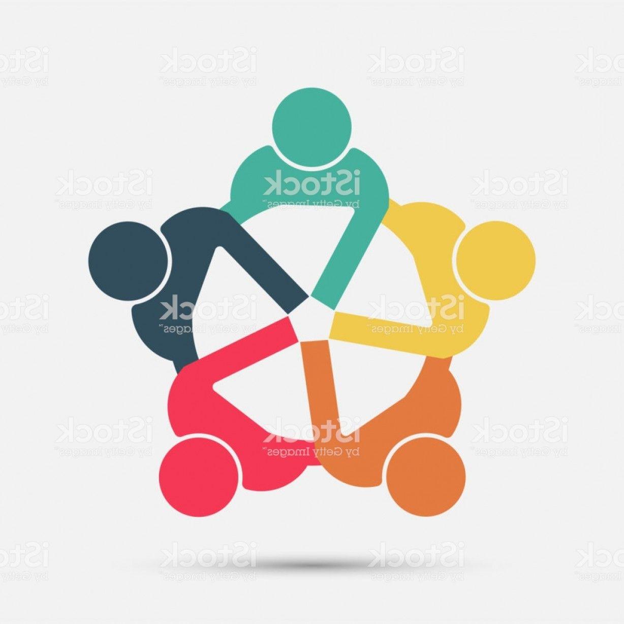 Group of People Logo - Meeting Room People Logo Group Of Four Persons In Circle Gm