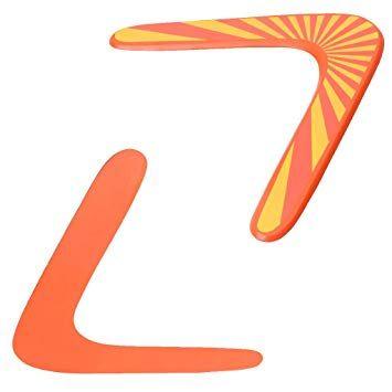 Boomerang V Logo - Amazon.com : BetterM Throwback V Shaped Boomerang Wooden Frisbee ...