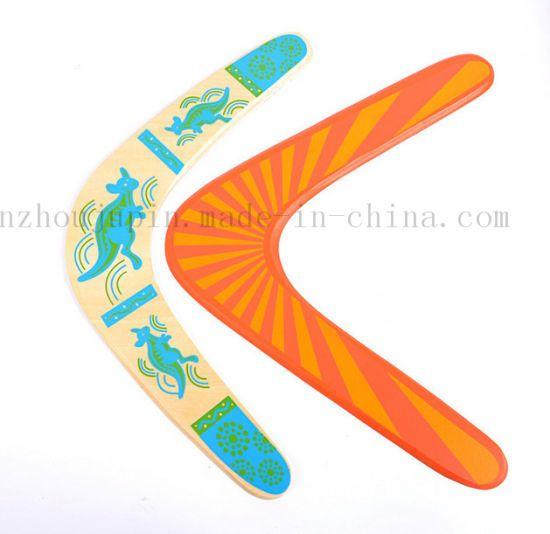 Boomerang V Logo - China OEM DIY Logo Outdoor Sport V Wooden Boomerang Toy