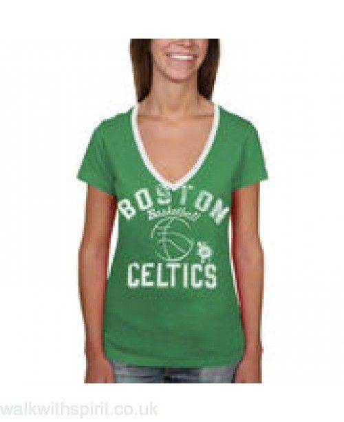 Green Women Logo - Women's Boston Celtics Kelly Green Back Court Current Day Logo T