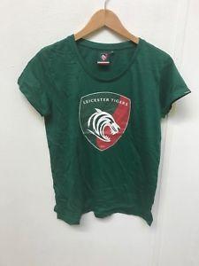 Green Women Logo - Leicester Tigers Rugby Women's Big Logo T-Shirt - Size 10 - Green ...