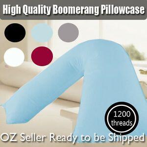 Boomerang V Logo - 1200TC Egypt Cotton Boomerang V Shape Maternity Pillowcase White