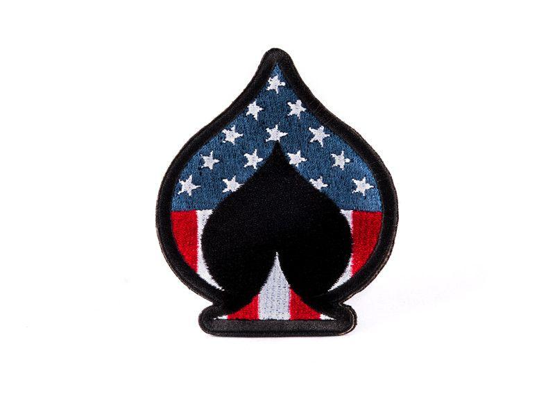 White Star Red Spade Logo - BA Stars and Stripes Spade Patch