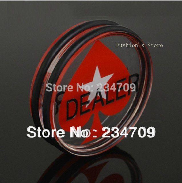 White Star Red Spade Logo - US $43.98 |Free shipping,hot sell!beautiful 100 g Acrylic double poker/red  spades heart/white stars high grade zhuang yards poker,3 pcs/lot-in Poker  ...