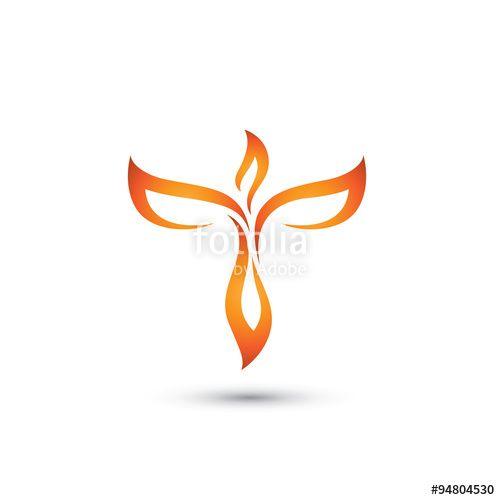 Fire Cross Logo - Eagle Cross Fire Logo Stock Image And Royalty Free Vector Files