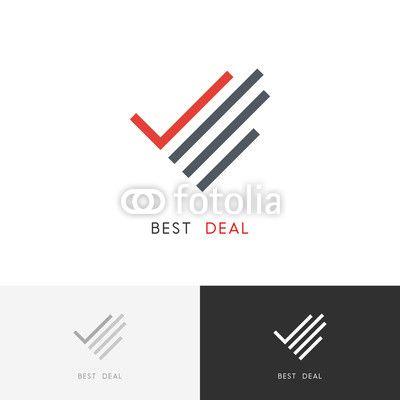 Tick Mark Logo - Best deal logo - hand with check mark or tick symbol. Business ...