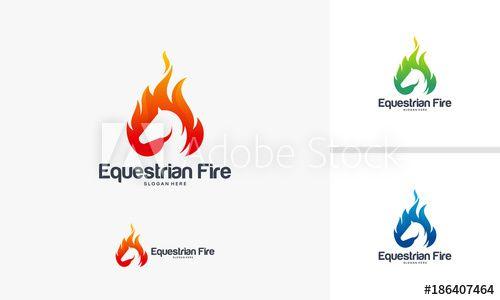 Fire Horse Logo - Horse Fire logo designs concept, Fast horse logo template ...