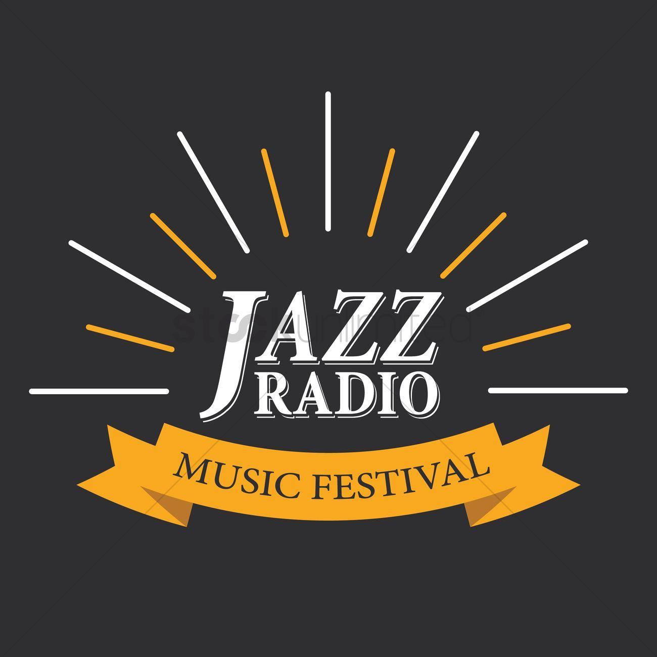 Jazz Radio Logo - Jazz radio music festival logo Vector Image