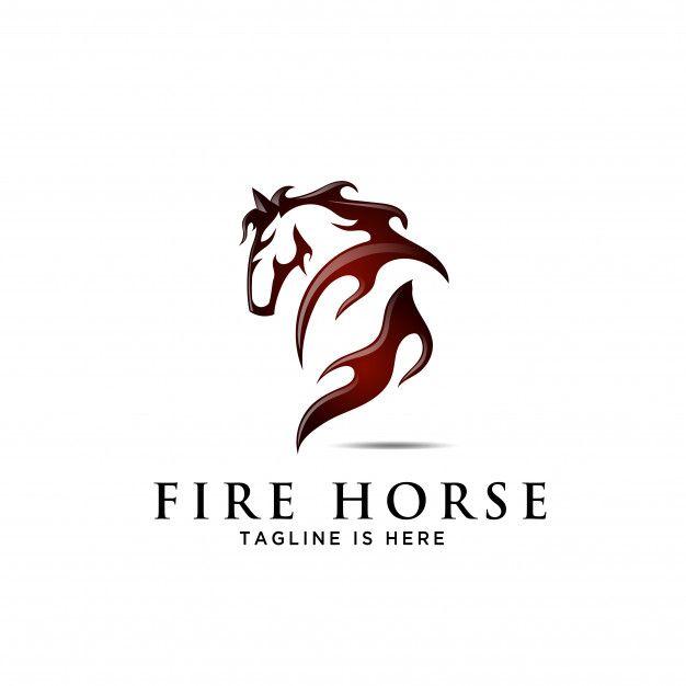 Fire Horse Logo - Horse back fire, ass view back side horse logo Vector