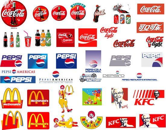 Beverage Brand Logo - Famous Fast Food And Beverage Brand Logo-vector Icon-free Vector ...