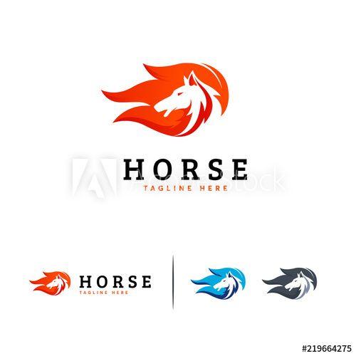 Fire Horse Logo - Fire Horse logo designs concept vector, Seed Horse Racing logo