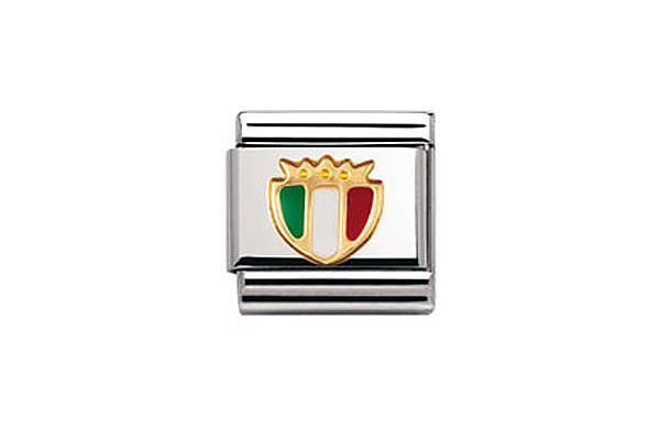 Green and Red Shield Logo - Nomination Charm Enamel Green, White And Red Shield – Xen Jewellery ...