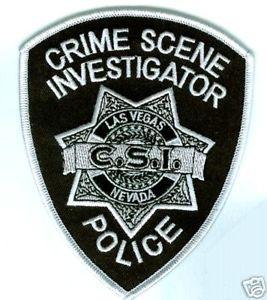 Las Vegas Scene with Logo - CSI CRIME SCENE INVESTIGATOR POLICE PATCH LAS VEGAS CSI PATCH