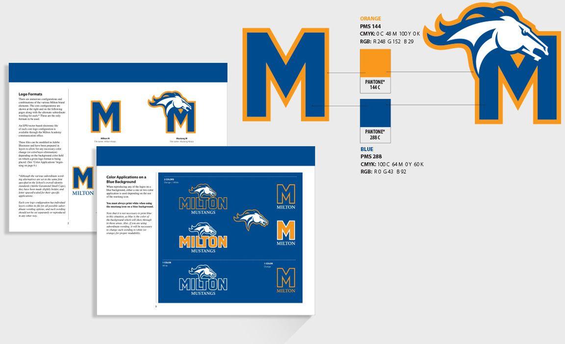 Milton M Logo - Branding Sports | The Milton Mustangs | Bernhardt Fudyma Design Group