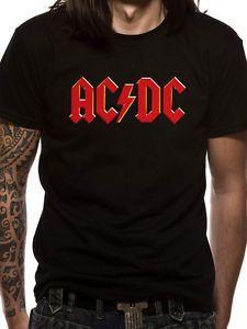 Red Black M Logo - Ac/Dc Red Logo Symbol Mens T-Shirt Licensed Top Black M ...