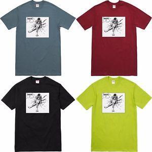 Red Black M Logo - SUPREME x AKIRA Yamagata Tee Dusty Blue Lime Red Black M box logo