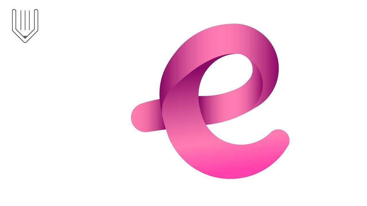 Letter E Logo - How to create letter e logo in Adobe Illustrator - YouTube