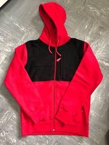Red Black M Logo - Supreme Outdoor Zip Up Jacket Black * IN HAND * BNWT